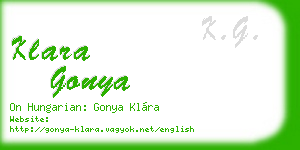 klara gonya business card