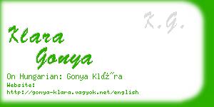 klara gonya business card